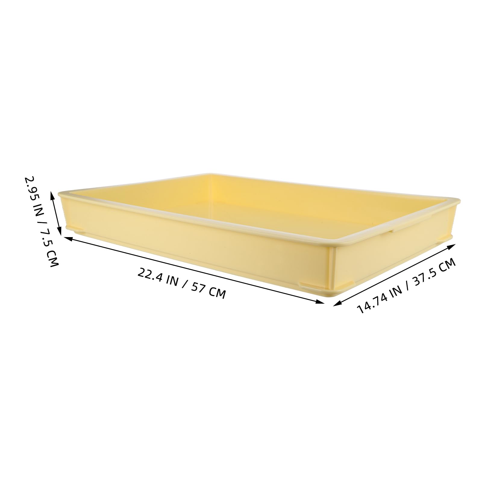 Cabilock Cassetta per Lievitazione Impasto Plastico Giallo Struttura Sovrapponibile per Forno e Cucina