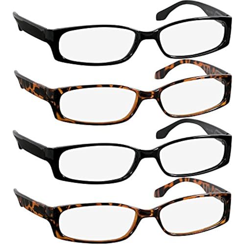 TruVision Readers Reading Glasses - Polycarbonate Frames w Acrylic Lenses, Dura Flex Hinges for Men and Women