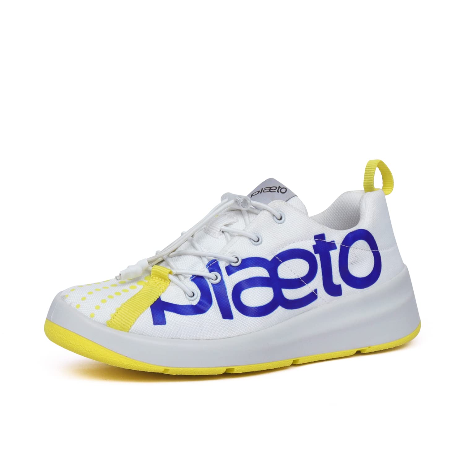 Plaeto Unisex Kids Slam White Yellow Running Sports Shoes 2 UK (B09FSQ3ZVF) Amazon Price History, Amazon Price Tracker