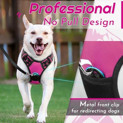 Eagloo Dog Harnesses for Large Dogs, No Pull Pet Vest with 2 Leash Clips - 2