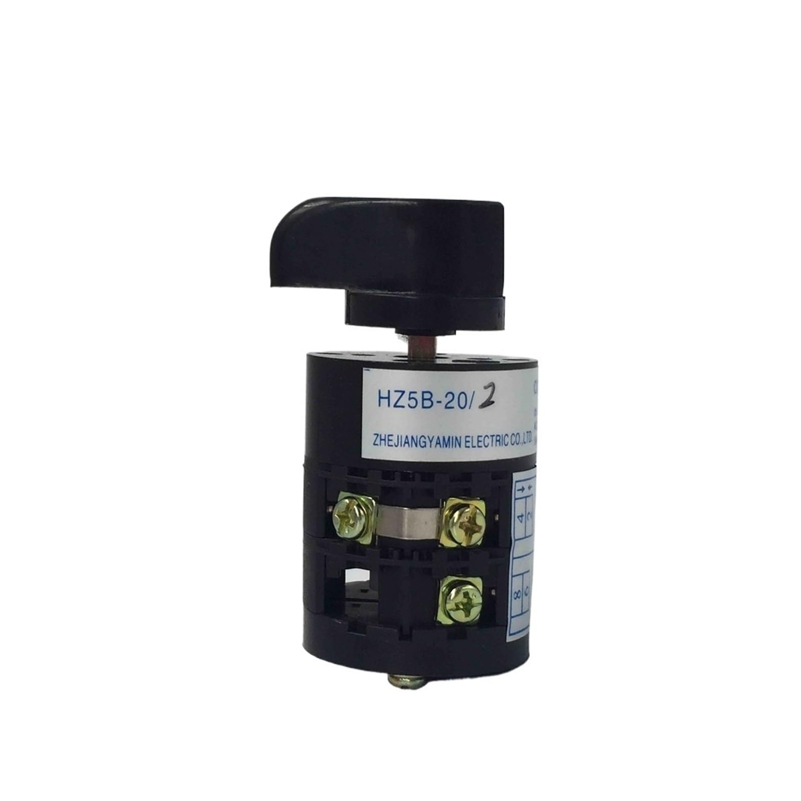JGNAYRKJQI HZ5B-20/2 Series Electric Motor Rotary Cam Switch 20A Two Poles Changeover Selector Silver Contact