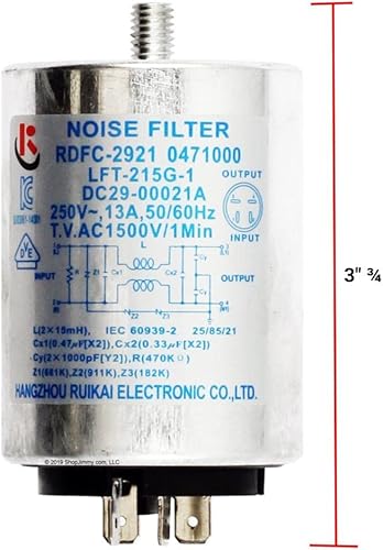 Miniatura 2 de GLOB PRO SOLUTIONS DC29-00021A CKD2664 Filtro de ruido de arandela 3" ¾ Longitud Aprox. Reemplazo y compatible con Samsung Heavy DUTY