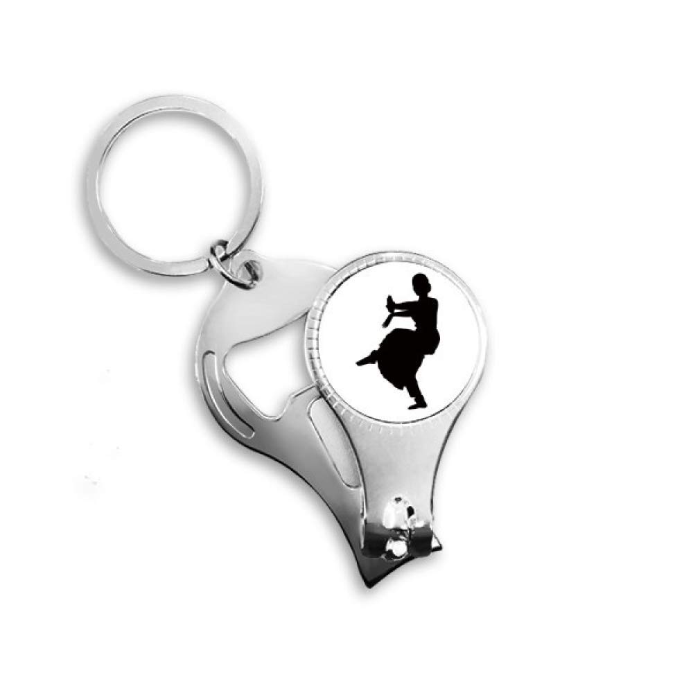 Décapsuleur pince à ongles et porte-clés paon cadeau pour danseuse