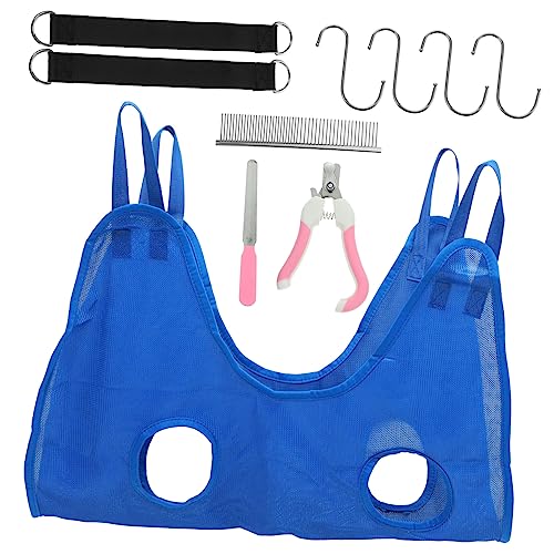 Kisangel 1set Convenient Pet Nail Cutter Hammock for Dogs and Cats Grooming Tool Material for Safe Nail Trimming