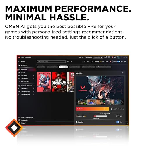 Image of HP OMEN 16L Gaming Desktop PC, AMD Ryzen 5 8400F, 16 GB RAM, 1 TB SSD, NVIDIA GeForce RTX 5060, Windows 11 Home, Microsoft Copilot, Panda Metal, TG03-0220 (2026)