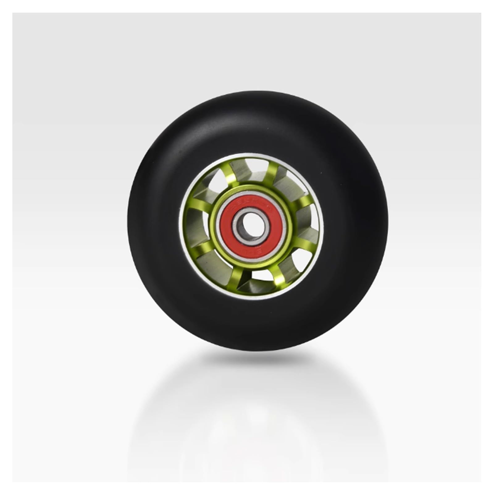 Ruote di ricambio per pattini in linea, 88A, 80 mm, confezione da 4, per ruote di ricambio per pattini a rotelle, ruote per pattini a rotelle, colore verde militare