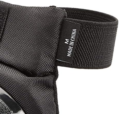 AmazonCommercial Knee Pads, Elbow Pads and Wrist Guards, 3-in-1 Protective Gear, M, Black