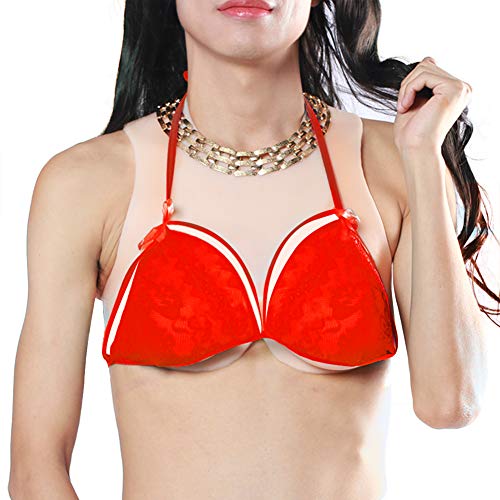 ONEFENG Crossdresser Breast Forms Trans-women Falso de mama para transgénero Drag Queen Cosplay Copa E