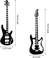 Vista 6 de wotieuns Decoración de pared de música de guitarra de metal para decoración de pared