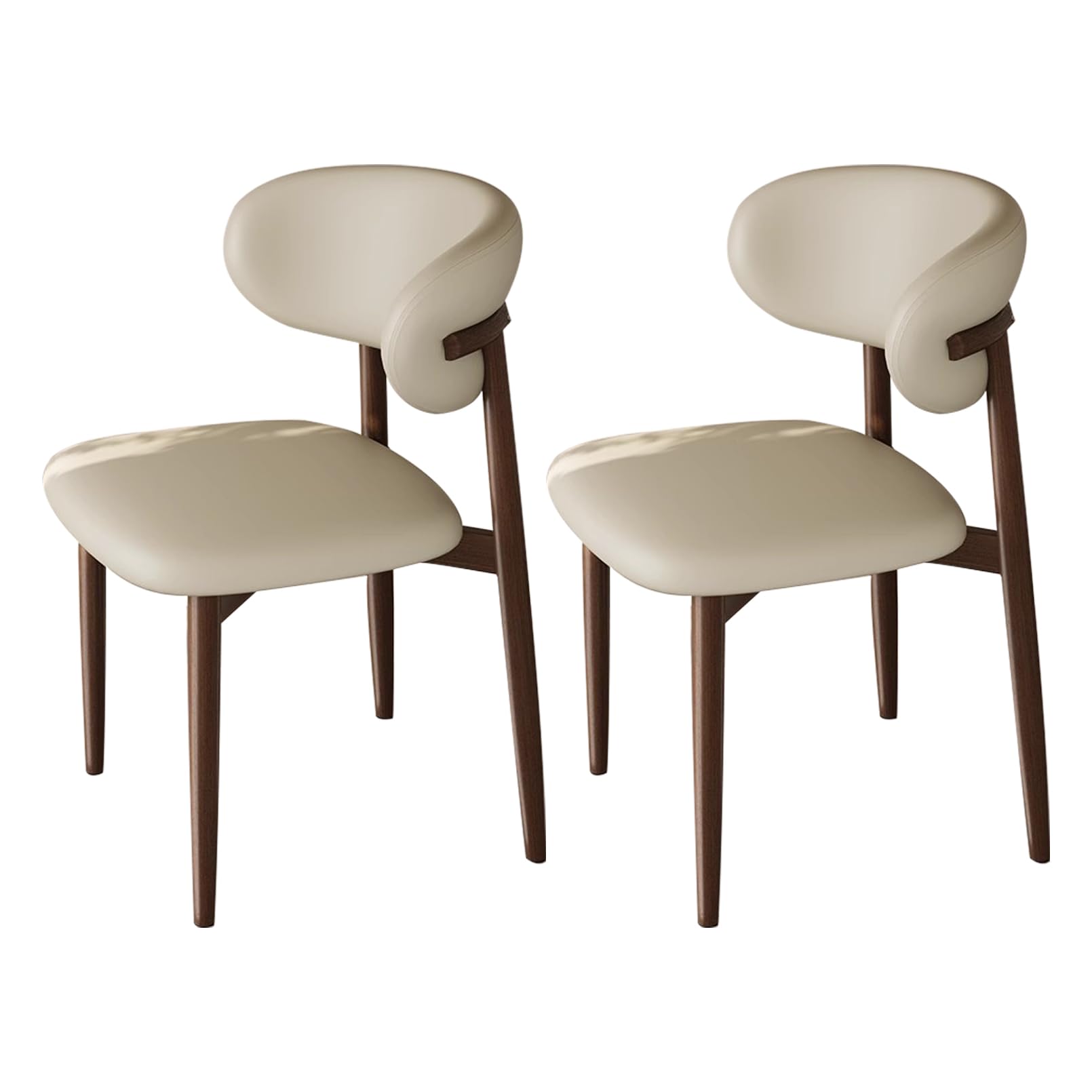 Chaises de cuisine en cuir PU et métal pour intérieur et terrasse