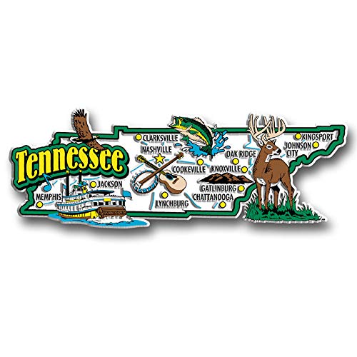 Tennessee Jumbo State Magnet By Classic Magnets, Collectible Souvenirs Made In The Usa #TOP16