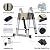 Telescoping Ladder A Frame 8FT/2.5M Straight Ladders 16.5ft Folding Extension Step Ladders Aluminum Compact Retractable for Business Home Outdoor DIY Builder Supplies, 330lbs Capacity