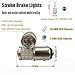 iBrightstar 9-30V Flashing Strobe Blinking Brake Lights 1157 2057 2357 7528 BAY15D LED Bulbs with Projector Replacement for Tail Brake Stop Lights, Brilliant Red