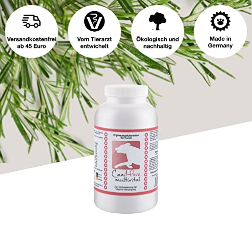 CaniMove multivital (100 Vitamintabletten für Hunde) | B-Komplex, A, C, D3, E und Taurin | Multivitamine für Barf, OPs, Aufbau, Laktation, Sport, Anstrengung, Krankheit | bis zu 1 Jahr Reichweite