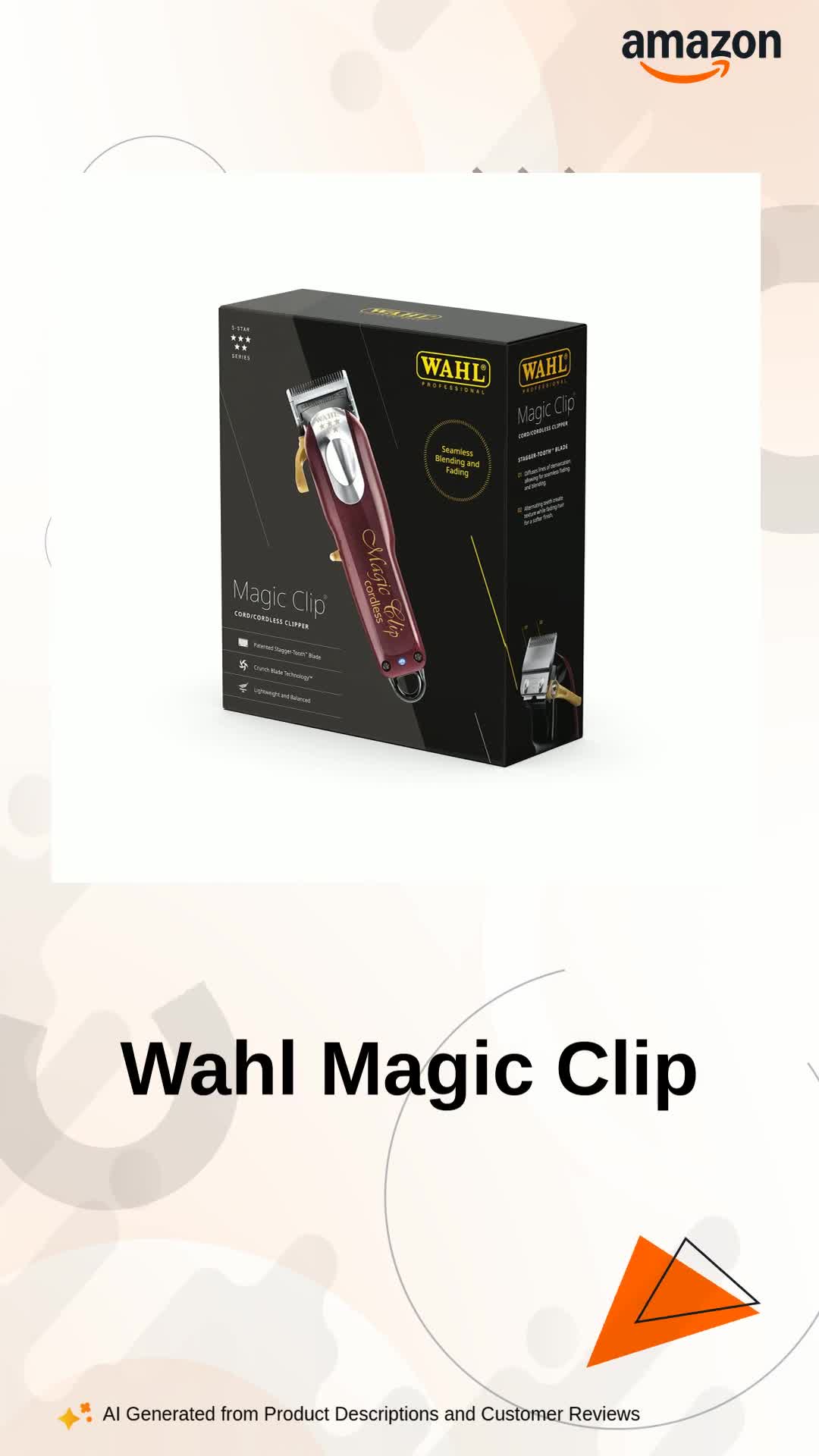 Wahl Male Magic Clip Electric Hair Clipper, Battery Powered
