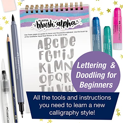 Faber-Castell Galaxy Lettering - Hand Lettering Kit for Teens and Adult Beginners, DIY Kit with 40 Page Activity Book and Art Supplies by Faber-Castell - Image 5