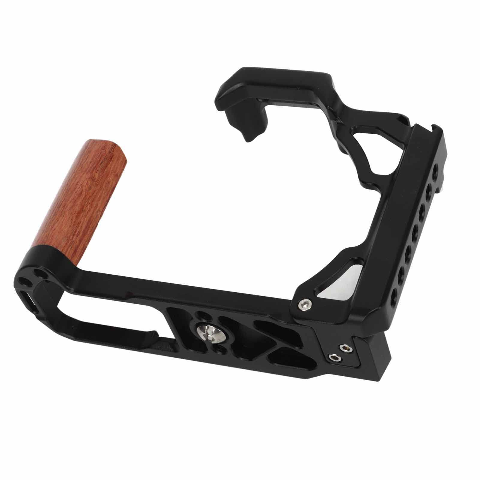 Jaula de Cámara para z FC, Jaula de Aleación de Aluminio con Montura de Zapata Fría Integrada, Kit de Creación de Películas de Jaula de Cámara, con Mango de Madera, Orificio