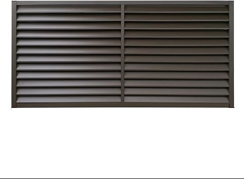 aks-27078 Aluminum Louver Lattice Fence, Type 3, 9018, 34.6 x 70.9 inches 880 x 1800 mm, Brown, Ventilated, Blindfold, Stylish