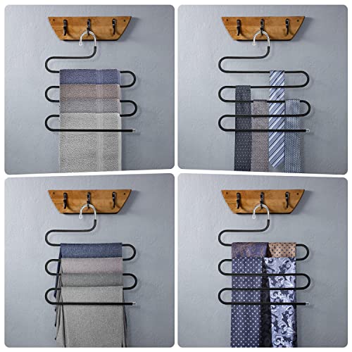 Velvet Pants Hangers Space Saving - Hangers For Pants Gigpade 3 Pack Non Slip Jean Hangers Pants Rack Closet Space Saving Scarf Organizer Velvet Magic Pants Hangers Pants Organizer (Black, 3) #TOP3
