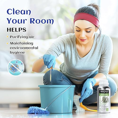 Image of HIQILI Eucalyptus Essential Oil for Spray, Diffuser & Skin, 100% Pure Undiluted - 16 Fl Oz