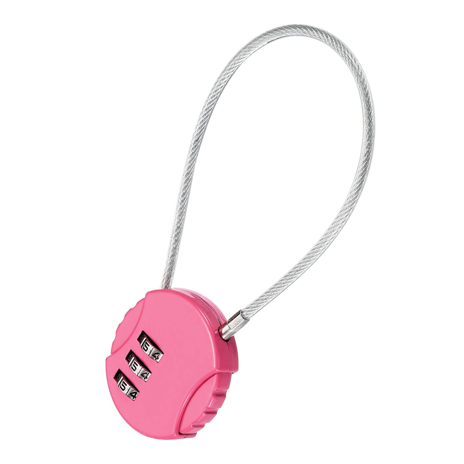 TOP-VIGOR 1Pcs Combination Lock 8 Inch, 3 Digit Outdoor Waterproof Resettable Padlock with Wire Rope - Image 3