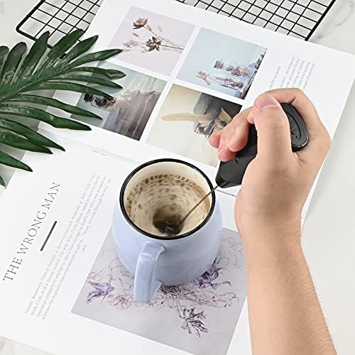 Electric Milk Whisk, Hand-held Electric Coffee Blender, Milk FrotherBlack Mini Home Stainless Steel Whisk Coffee Milk Mixer(Batteries Not Included)
