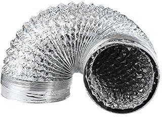 VANDESAIL 6 inch Ducting, Air Conditioner Hose, Flexible ducting 1.5m (Silver-6inch 5ft)