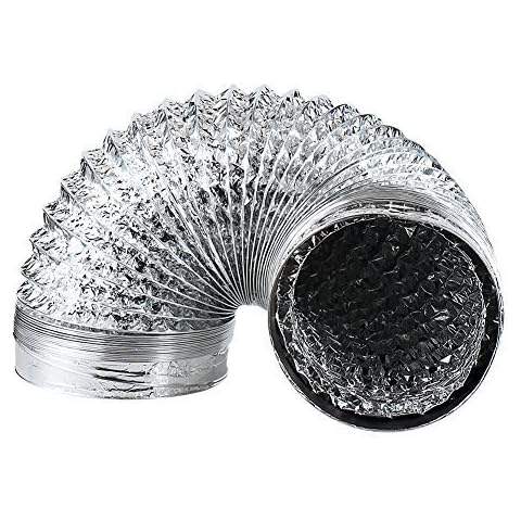 VANDESAIL 6 inch Ducting, Air Conditioner Hose, Flexible ducting 1.5m (Silver-6inch 5ft) Cover