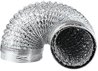 VANDESAIL 6 inch Ducting, Air Conditioner Hose, Flexible ducting 1.5m (Silver-6inch 5ft)