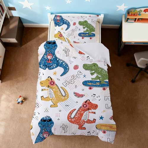 ZTYROLJ Funda de edredón de dinosaurios