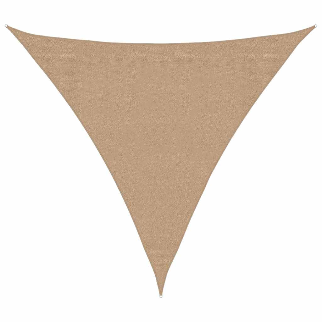 Tenda parasole triangolare, 3 x 3 x 3 m, in polietilene ad alta densità (HDPE), per terrazza, giardino, balcone, campeggio, protezione solare, antivento