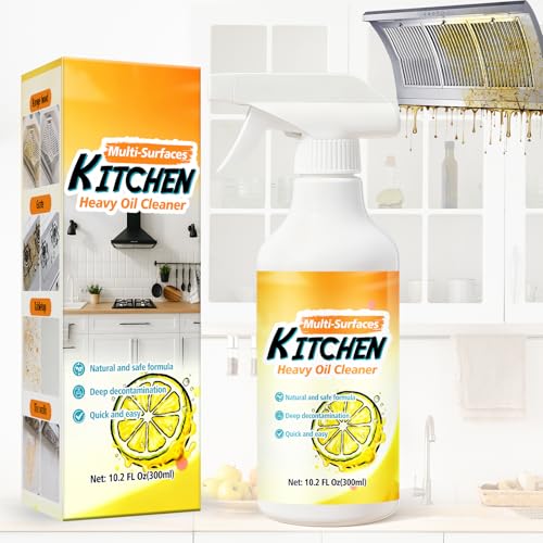Desengrasante cocina potente Spray, desengrasante universal para grasa obstinada, limpiador de superficies multiusos para hornos, hornos, campanas, encimeras de trabajo, fregaderos y acero inoxidable