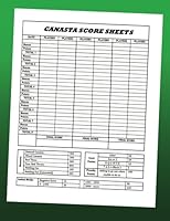Canasta Score Sheets: Canasta blank form score sheets, 100 page paperback, large 8.5” x 11” 1723522651 Book Cover
