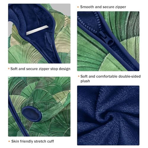 Green Stripped Scallop Girls Fleece Jacket Girls Fall Jacket Girls Zip Up Hoodie Girls Sherpa Jacket 2-10T3