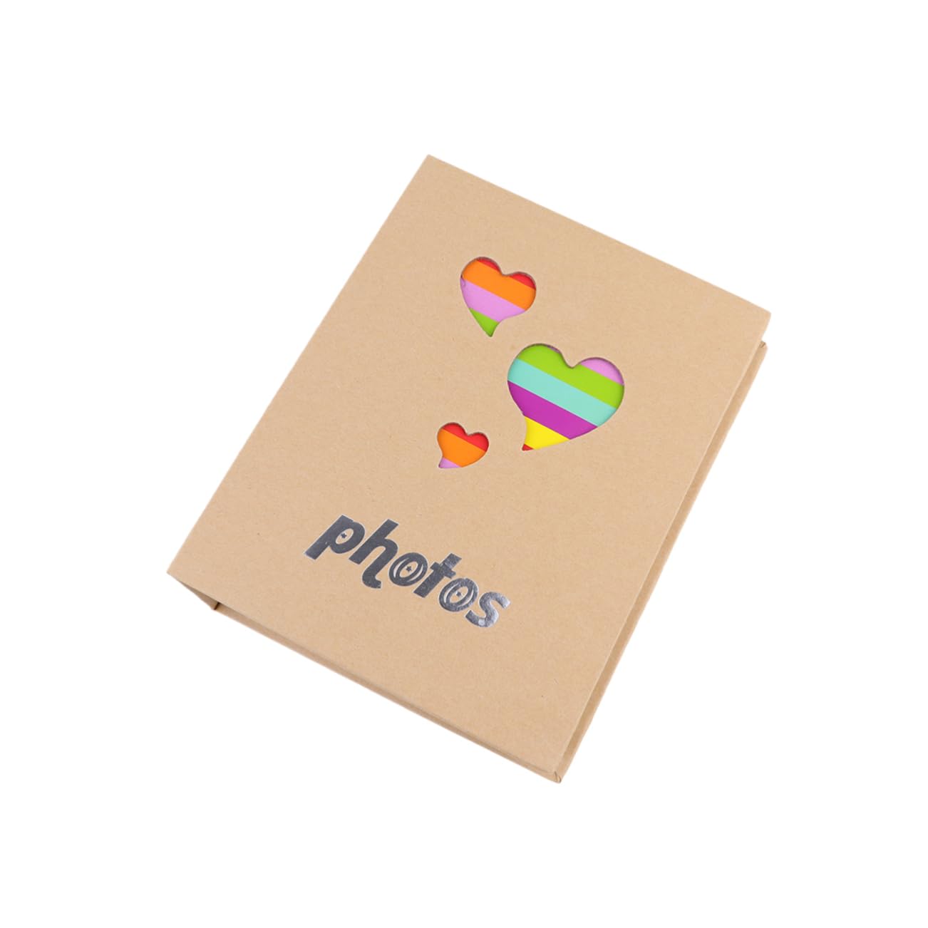 PRETYZOOM 7 100 Sheets Colorful Heart Inserted Page Photo Album Picture Album for Home Creative Design Present for Friends and Family Preserve Your Memories