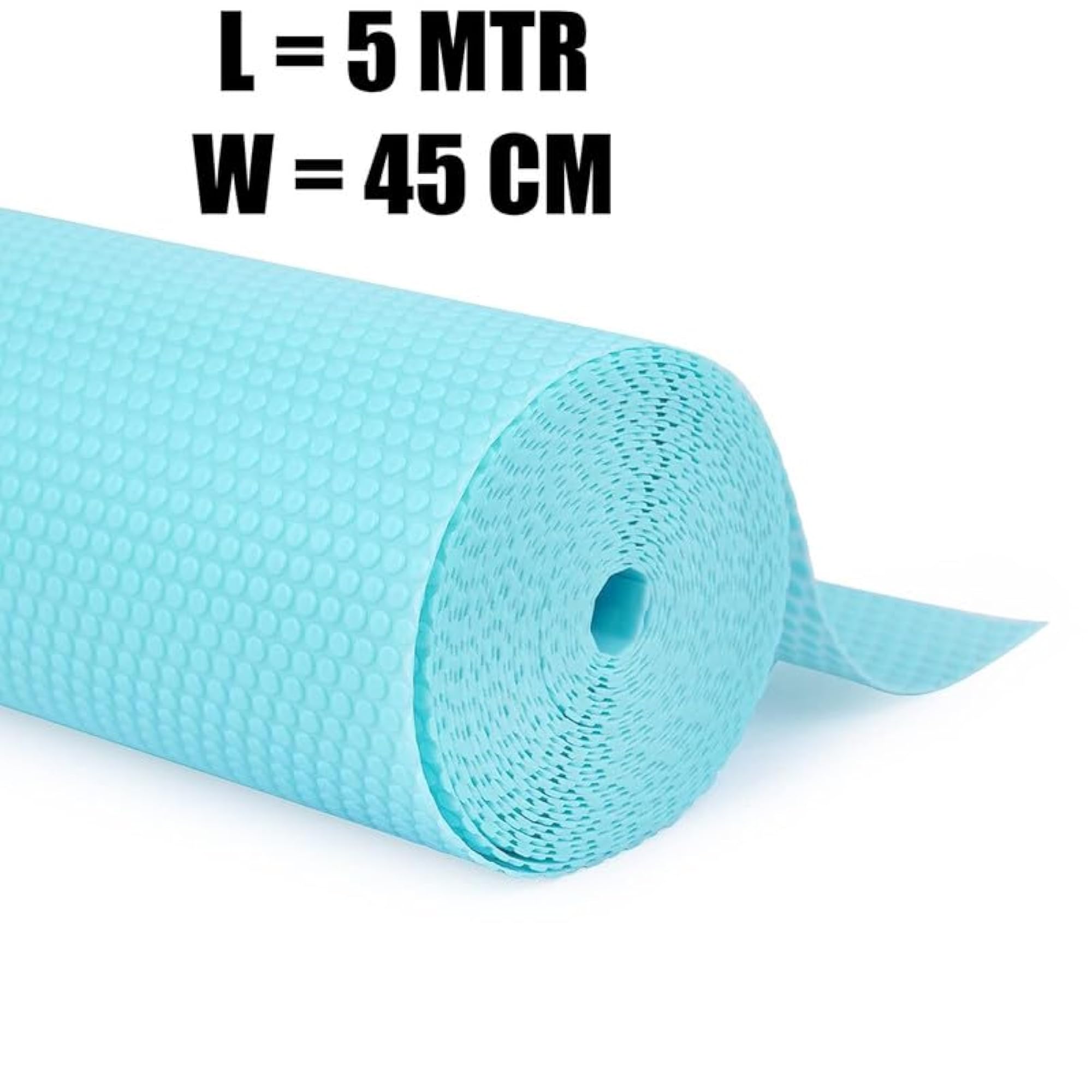 Multipurpose Metallic Sky Blue Table Mat, Anti-Slip PVC Liner