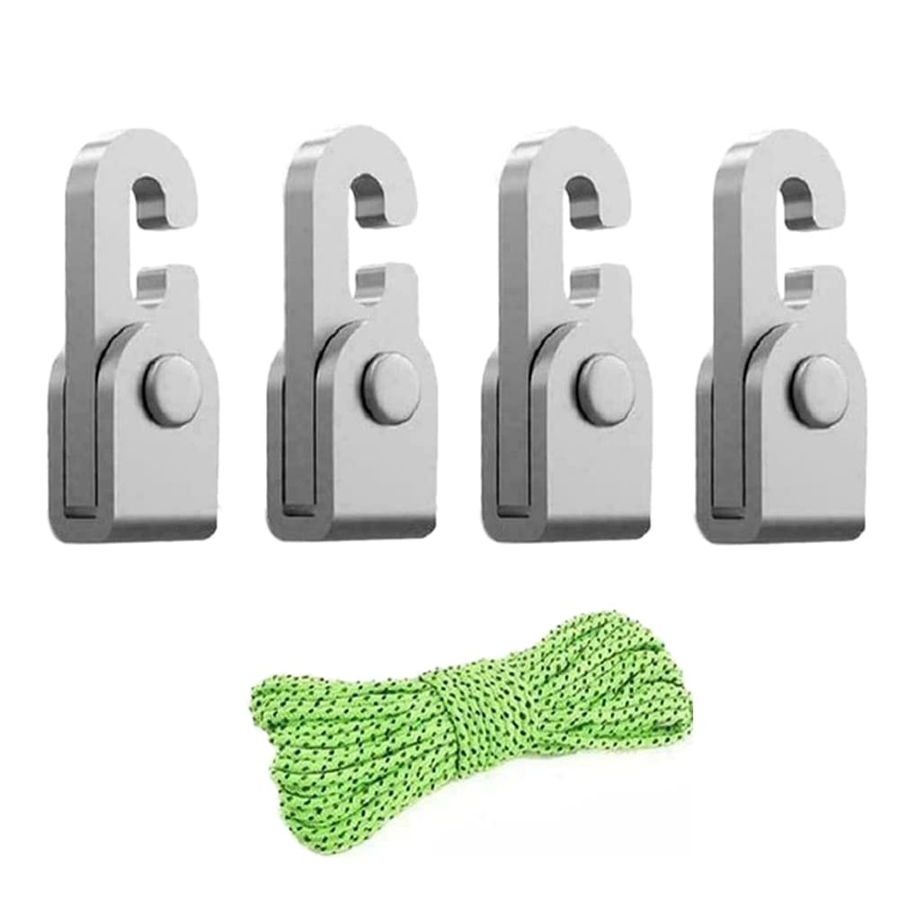BAZEITFLOW 2er-Set Seilendanschlag Mit Haken – Edelstahl, Für Terrassenseile, Pflanzenaufhängung & Absperrungen