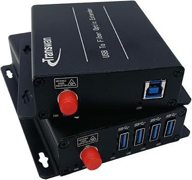 4 Ports USB 3.2 Over Single-Mode Fiber Optic Extender to 250 Meters, Compatible with USB 3.2 Gen 1x1/USB 3.1 Gen 1/USB 3.0/USB 2.0/USB 1.1 BY-USB-805SFwith 1 x FC Fiber Connector