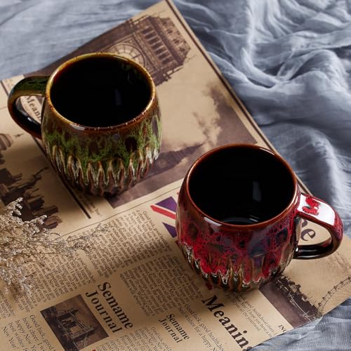 Taza grande de cerámica 20oz con asa, color amarillo miniatura 3