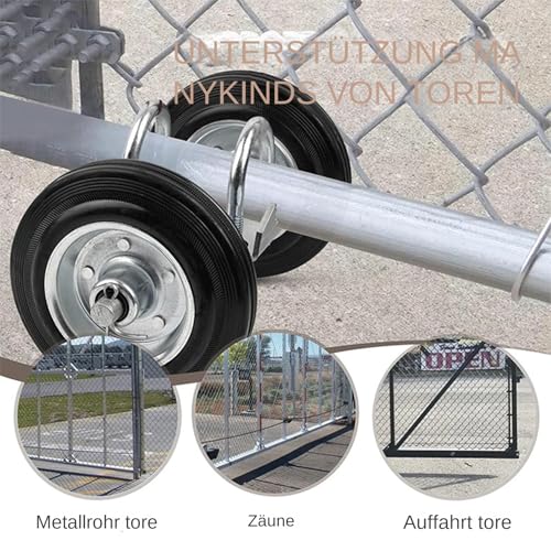 Roulettes de portail pour stabiliser un lourd battant de clôture