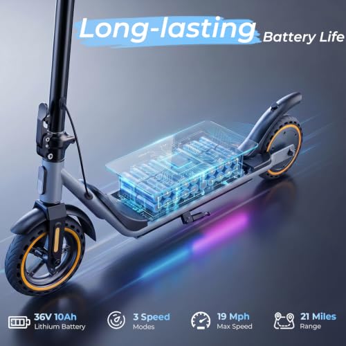 Image of Electric Scooter - Electric Scooter Adults, 1000W /500W Motor, 25 /21 /18 MPH, 10'' /8.5'' Tires, 28 /23 /21 Miles, APP Control, Dual Brake, Long Range Electric Scooter for Gift