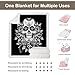 Sleepwish Rose Skull Fleece Throw Blanket for Kids Men Women Black and White Skeleton Sherpa Blanket Halloween Skull Lover Gifts, Throw(50
