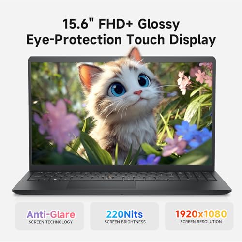 Image of Dell 15 Touchscreen Business Laptop, Intel 10-Core i7-1355U, 15.6 FHD 220nits Display, 16GB RAM & 1TB SSD, Windows 11 Pro, AI Copilot