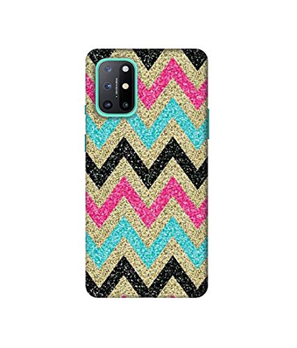 Image of Amazon Brand - Solimo Designer Sparkle Zik Zak Texture 3D Printed Hard Back Case Mobile Cover for OnePlus 8T