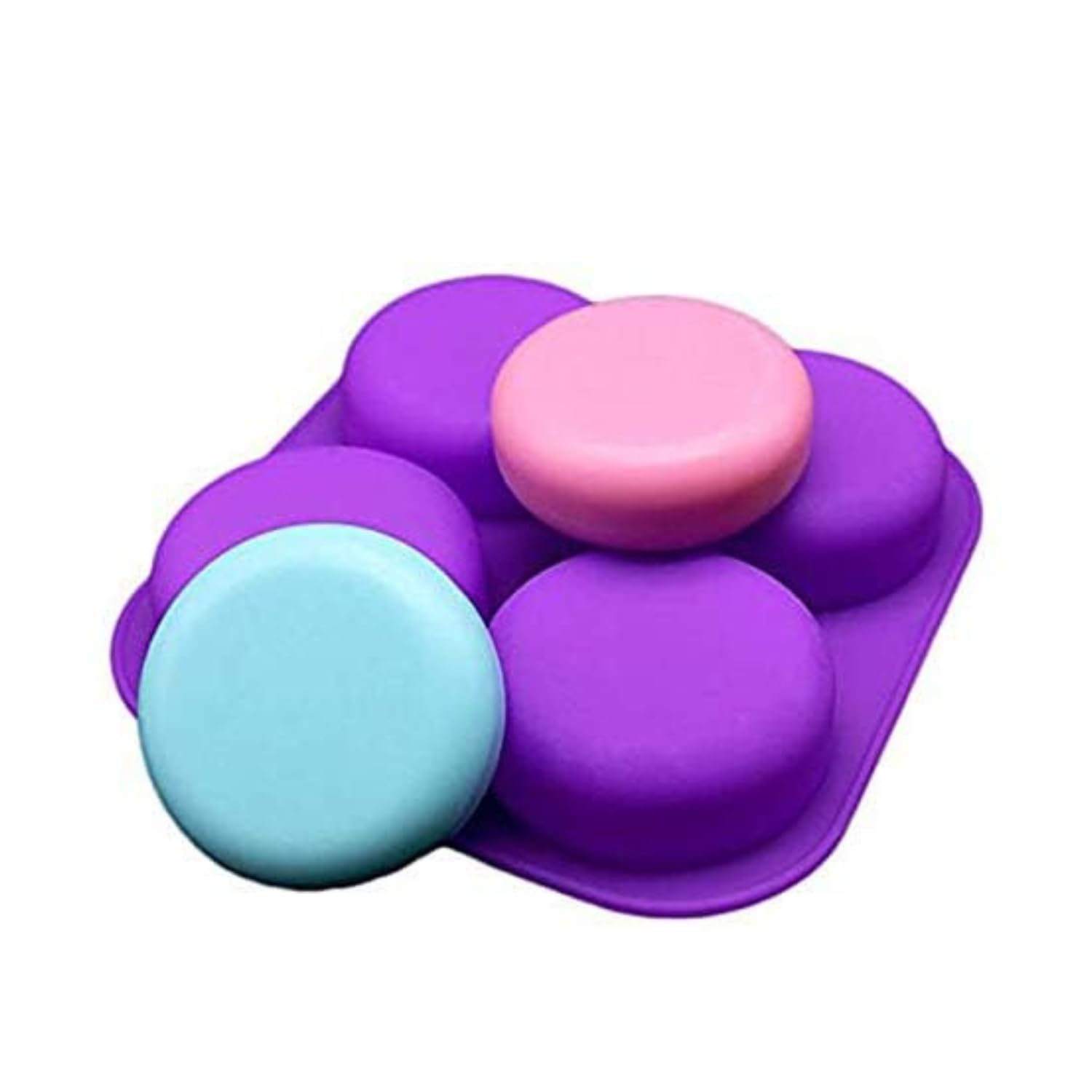 Silicone Soap Moulds for Making Round Mould Homemade Craft Soap Mold, , Loaf, Muffins, Cheesecakes | Beehive Design Soap Mold | Lotion Bar | Jelly | Bath Bomb | Beeswax | Resin | DIY Handmade (4 Cavity Mould)-picture-10