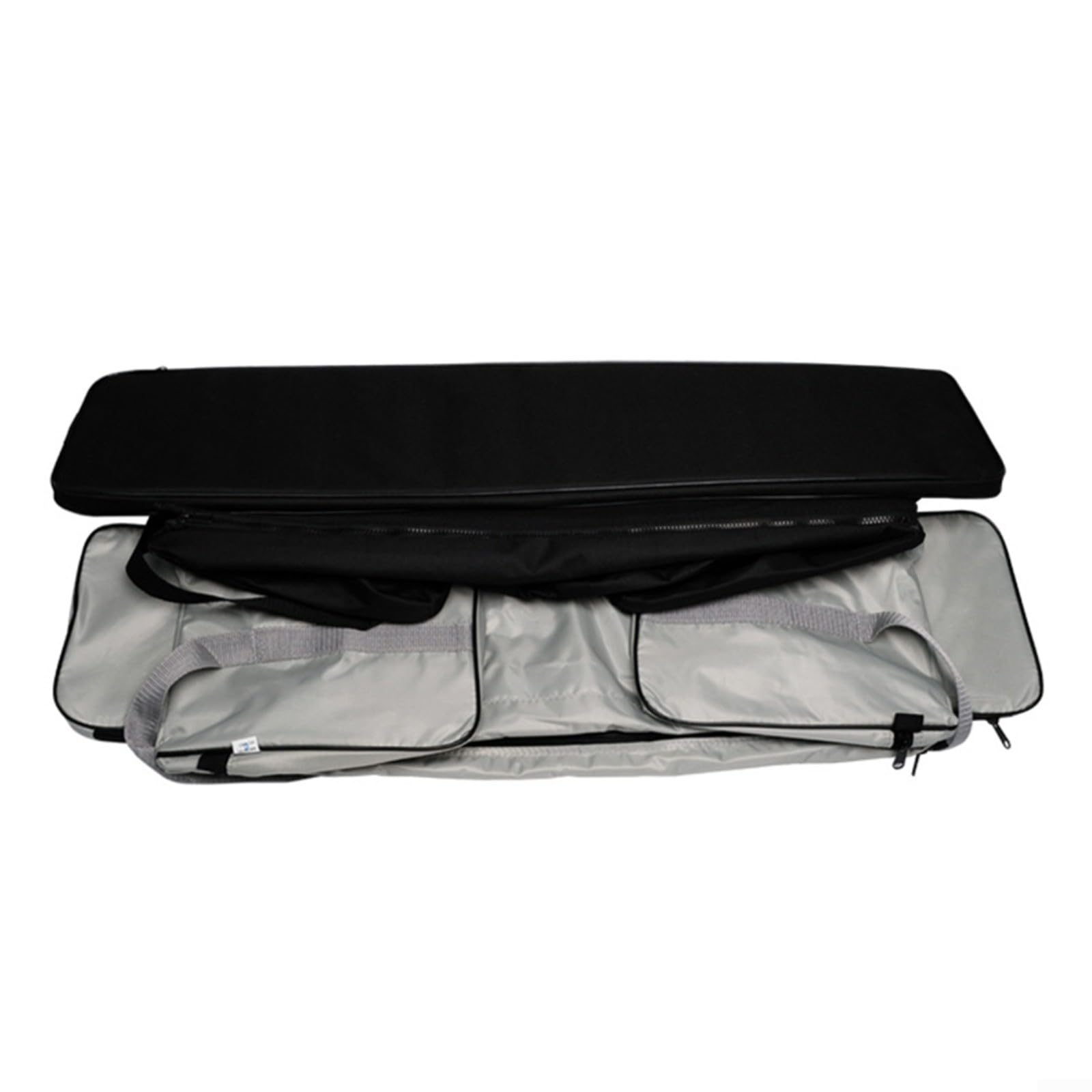 Coprisedile per panca, grande borsa portaoggetti in Oxford 420D, borsa portaoggetti, accessori per barche gonfiabili (grigio, 85 cm)