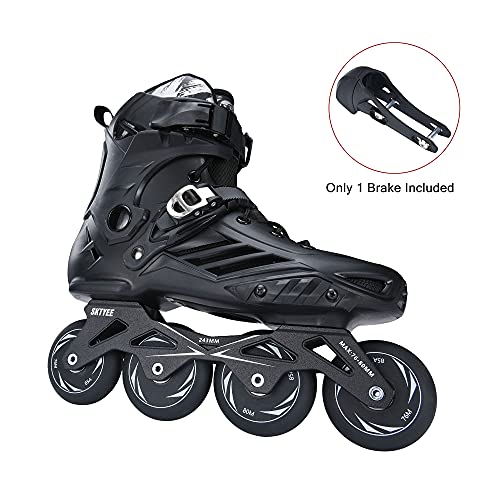 Sktyee Professional Inline Skates For Women And Men, High Performance Roller Skates Adult, Comfortable Breathabl Speed Racing Skates With Washable Lining, Beginner, Black, 40 / Men7/Women8 #TOP2