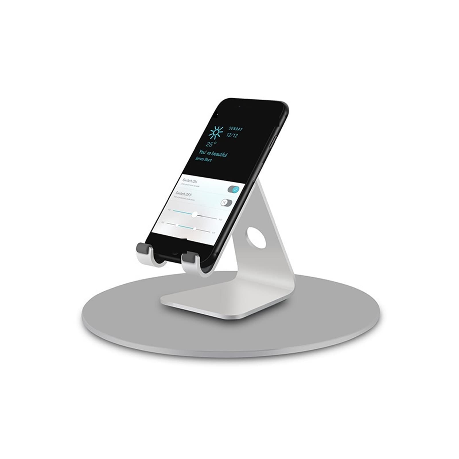 Braccio Monitor, 360 Rotation Monitor Base Disc Dock for computer portatile antiscivolo for notebook in lega di alluminio for proiettore televisivo Stabile e fermo(300W-Pinke)
