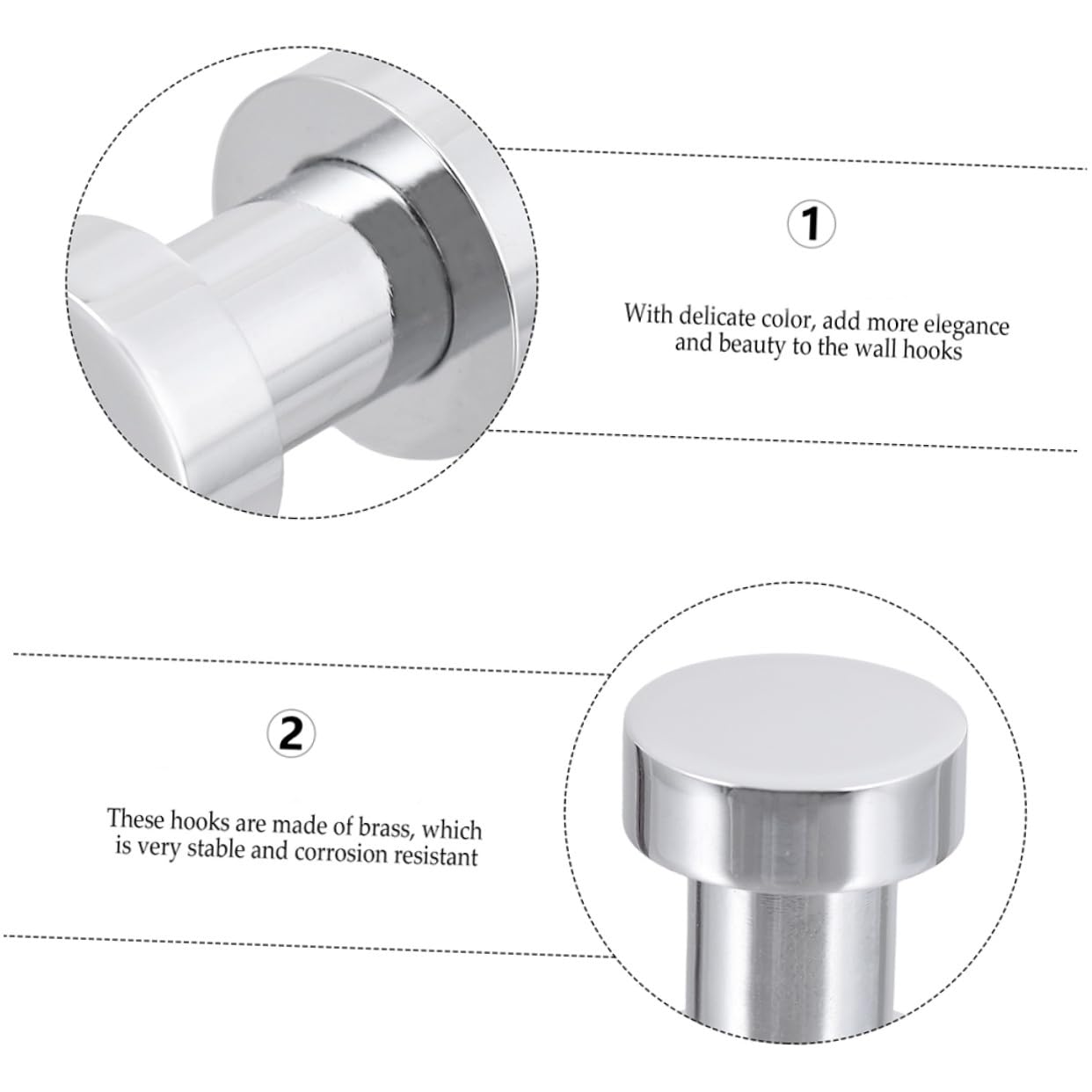 NOLITOY 4 Piezas Ganchos para Baño Impermeables Ganchos Metálicos para Toallas para Baño para Colgar el Hogar