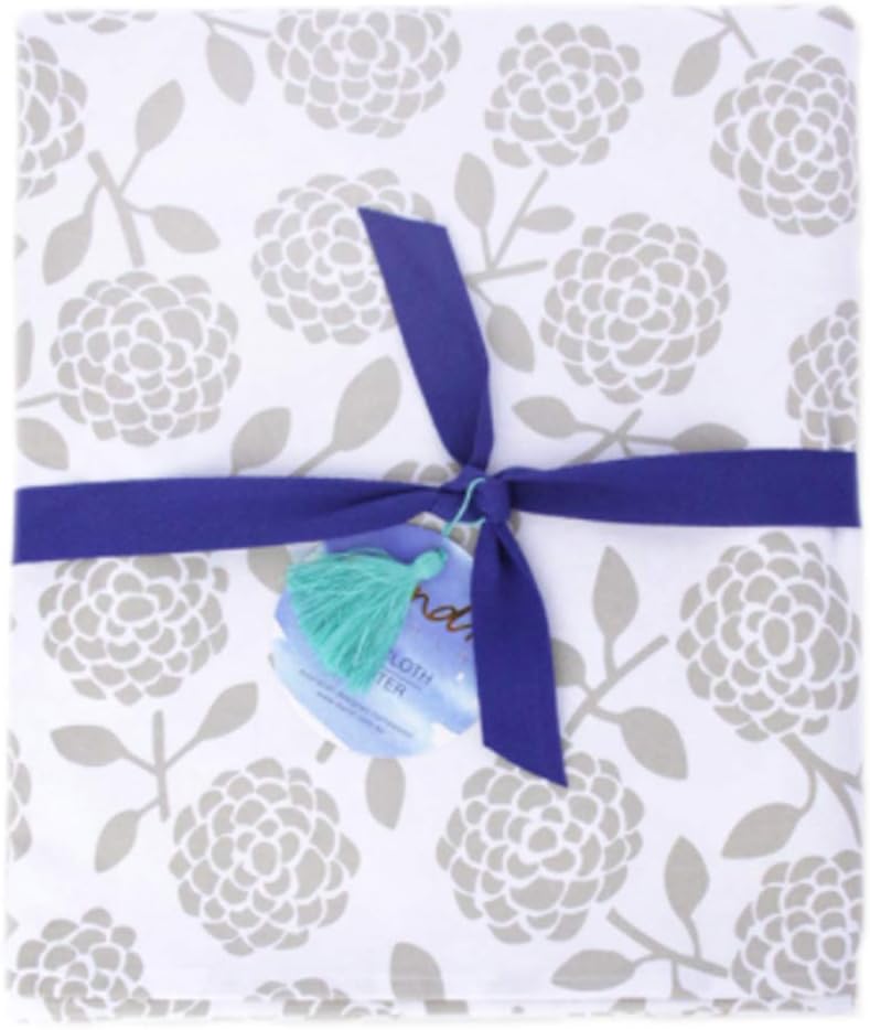 Dandi 6 Seater Oilcloth Tablecloth, Hydrangea Oatmeal